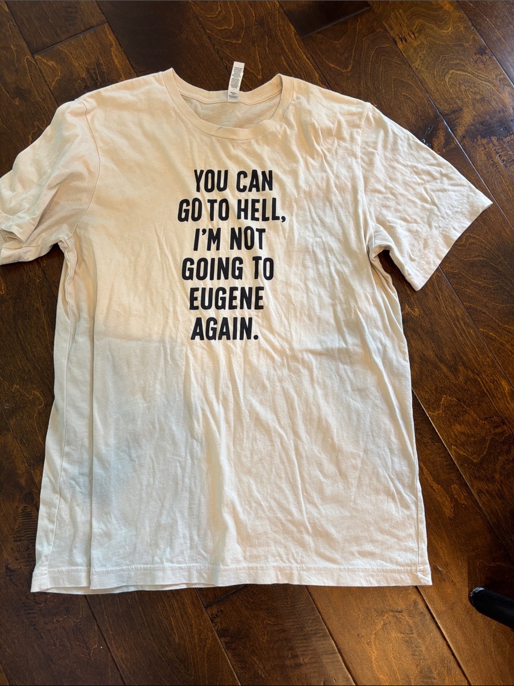 Bella Canvas White Tee with Black Bold Text
